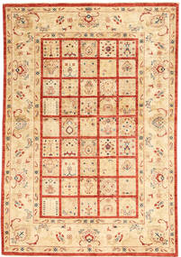 Ziegler Vloerkleed 146X216 Echt Oosters Handgeknoopt Beige/Rood (Wol, India)