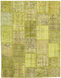 Patchwork Rug 198X254 Authentic
 Modern Handknotted Olive Green/Yellow (Wool, Turkey)