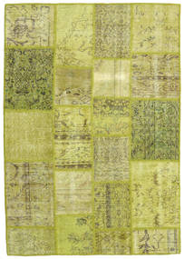 Patchwork Sag 137X196 Autentični
 Moderni Ručno Uzlan Maslinasto Zelena/Žuta (Vuna, Turska)