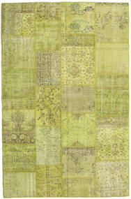 Patchwork Sag 198X304 Autentični
 Moderni Ručno Uzlan Žuta/Maslinasto Zelena (Vuna, Turska)