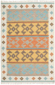 Summer Kilim Tapis 160X230 Moderne Tissé À La Main Marron Clair/Beige (Laine, Inde)