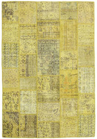 Patchwork Sag 158X234 Autentični
 Moderni Ručno Uzlan Žuta/Maslinasto Zelena (Vuna, Turska)