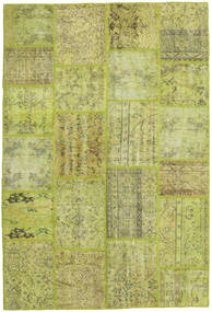 Patchwork Alfombra 158X233 Moderna Hecha A Mano Verde Claro/Verde Oliva (Lana, Turquía)