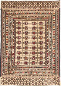 Kilim Golbarjasta Dywan 129X193 Orientalny Tkany Ręcznie Jasnobrązowy/Ciemnobrązowy/Beżowy (Wełna, Afganistan)