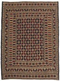 Kilim Golbarjasta Tapete 134X185 Oriental Tecidos À Mão Castanho Escuro/Castanho Claro (Lã, Afeganistão)