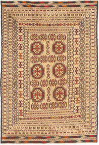 Kilim Golbarjasta Tapis 120X190 D'orient Tissé À La Main Beige Foncé/Marron (Laine, Afghanistan)