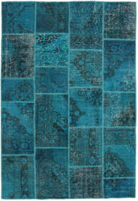 Patchwork Rug 159X232 Authentic
 Modern Handknotted Dark Turquoise 
/Dark Blue (Wool, Turkey)