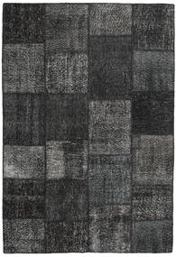 Patchwork Covor 159X231 Modern Lucrat Manual Negru/Gri Închis (Lână, Turcia)
