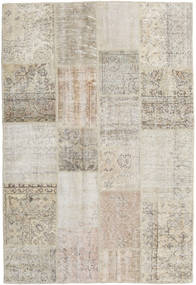 Patchwork Tapis 138X205 Moderne Fait Main Gris Clair/Marron Clair (Laine, Turquie)