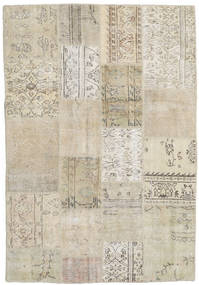 Patchwork Tapis 140X202 Moderne Fait Main Beige Foncé/Marron Clair/Gris Clair (Laine, Turquie)