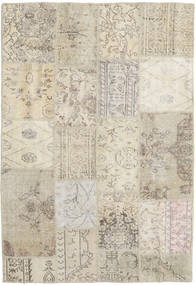 Patchwork Tappeto 138X202 Moderno Fatto A Mano Beige Scuro/Grigio Chiaro (Lana, Turchia)
