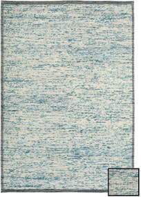 Luna - Turquoise/Bleu Tapis 160X230 Moderne Tissé À La Main Gris Clair/Beige (Laine, Inde)