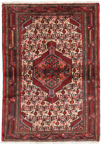 Hamadan Rug 105X150 Authentic
 Oriental Handknotted Dark Red/Brown (Wool, Persia/Iran)