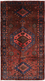 Hamadan Alfombra 140X251 Oriental Hecha A Mano Rojo Oscuro (Lana, Persia/Irán)