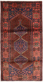 Hamadan Teppich
 108X208 Echter Orientalischer Handgeknüpfter Dunkelrot/Braun (Wolle, Persien/Iran)