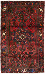 Hamadan Tapis 116X190 D'orient Fait Main Rouge Foncé/Noir (Laine, Perse/Iran)