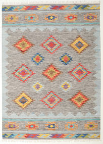 Spring Kilim Tapis 240X340 Moderne Tissé À La Main Gris Clair/Marron Clair (Laine, Inde)