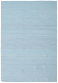 Kilim Loom - Light Blue Rug 140X200 Authentic
 Modern Handwoven Light Blue (Wool, India)