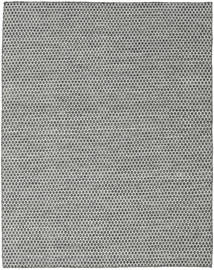 Kilim Honey Comb - Noir/Gris Tapis 190X240 Moderne Tissé À La Main Gris Clair/Gris Foncé (Laine, Inde)