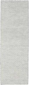 Kilim Goose Eye - Dark Grey Rug 80X240 Authentic
 Modern Handwoven Hallway Runner
 Light Grey/Beige (Wool, India)