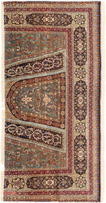 Tabriz Tapis 183X388 D'orient Fait Main Rouge Foncé/Marron Foncé (Laine, Perse/Iran)