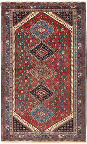 Yalameh Tapete 159X266 Oriental Feito A Mão Vermelho Escuro/Azul Escuro (Lã, Pérsia/Irão)