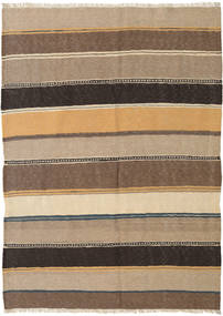 Kilim Tapete 135X193 Oriental Tecidos À Mão Castanho Claro/Castanho (Lã, Pérsia/Irão)