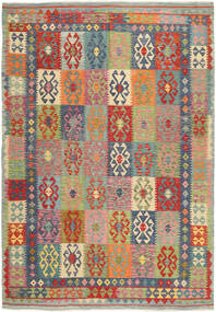 Kilim Afghan Old style carpet AXVZX5215
