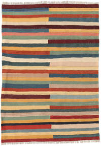 Kilim Tapete 91X129 Oriental Tecidos À Mão Castanho Claro/Cinzento Claro (Lã, Pérsia/Irão)