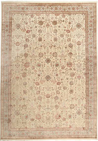 Tabriz Royal Tapijt 305X429 Echt Oosters Handgeknoopt Lichtbruin/Beige Groot ( India)