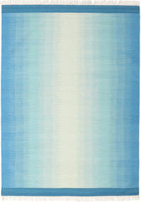 Ikat - Sininen/Turquoise Matto 210X290 Moderni Käsinkudottu Vaaleansininen/Siniturkoosi (Villa, Intia)