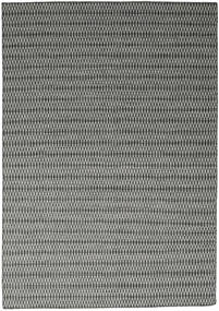 Kilim Long Stitch - Noir/Gris Tapis 240X340 Moderne Tissé À La Main Gris Foncé/Gris Clair (Laine, Inde)