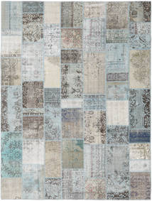 Patchwork 러그 272X363 정품
 모던 수제 라이트 그레이/베이지 대형 (울, 터키)