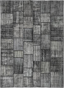 Patchwork Tapete 254X352 Moderno Feito A Mão Cinza Escuro/Cinzento Claro Grande (Lã, Turquia)