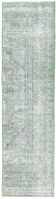 Colored Vintage Teppe 75X287 Ekte Moderne Håndknyttet Teppeløpere Lys Grå/Turkis Blå (Ull, Persia/Iran)