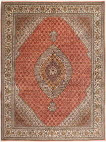 Tabriz 40 Raj Tapis 300X405 D'orient Fait Main Marron/Marron Clair Grand (Laine/Soie, Perse/Iran)