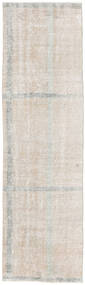 Colored Vintage Teppe 86X302 Ekte Moderne Håndknyttet Teppeløpere Lys Grå/Beige (Ull, Tyrkia)