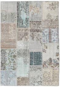 Patchwork Tappeto 140X204 Moderno Fatto A Mano Grigio Chiaro (Lana, Turchia)