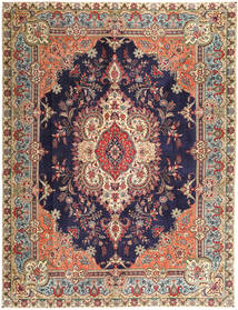 Tabriz Patina Rug 293X385 Authentic
 Oriental Handknotted Light Brown/Dark Purple Large (Wool, Persia/Iran)