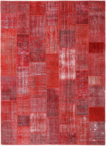 Patchwork Alfombra 253X347 Moderna Hecha A Mano Roja/Óxido/Roja Grande (Lana, Turquía)