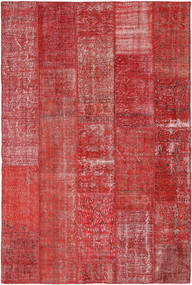 Patchwork Teppe 203X304 Ekte Moderne Håndknyttet Mørk Rød/Rust (Ull, Tyrkia)