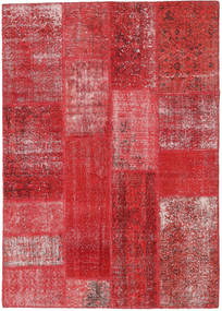 Patchwork Rug 143X203 Authentic
 Modern Handknotted Crimson Red/Rust Red (Wool, Turkey)