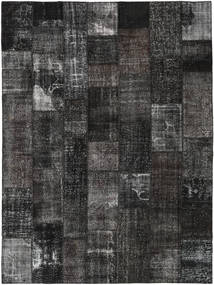 Patchwork 러그 275X370 정품
 모던 수제 다크 그레이/블랙 대형 (울, 터키)