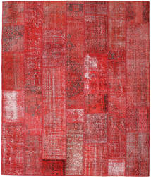 Patchwork Szőnyeg 253X299 Modern Csomózású Sötétpiros/Rozsdaszín Nagy (Gyapjú, Törökország)