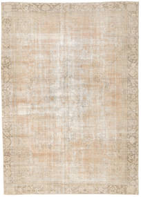 Colored Vintage Teppe 206X291 Ekte Moderne Håndknyttet Lysbrun/Lys Grå (Ull, Tyrkia)