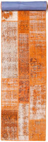 Patchwork Rug 81X395 Authentic
 Modern Handknotted Hallway Runner
 Orange/Light Brown (Wool, Turkey)