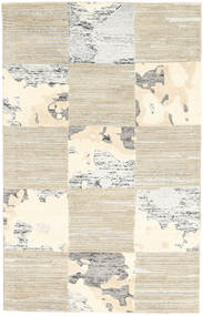 Handtufted Rug 94X150 Modern Beige/Dark Beige (Wool, India)