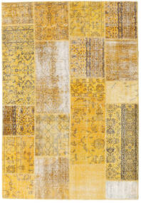 Patchwork Matto 158X230 Moderni Käsinsolmittu Tummanbeige/Vaaleanruskea (Villa, Turkki)