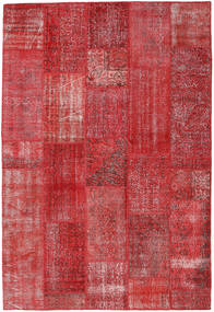 Patchwork Covor 202X299 Modern Lucrat Manual Roşu/Roșu-Închis/Ruginiu (Lână, Turcia)