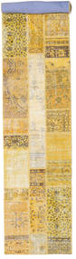 Patchwork Rug 82X403 Authentic
 Modern Handknotted Hallway Runner
 Yellow/Beige (Wool, Turkey)